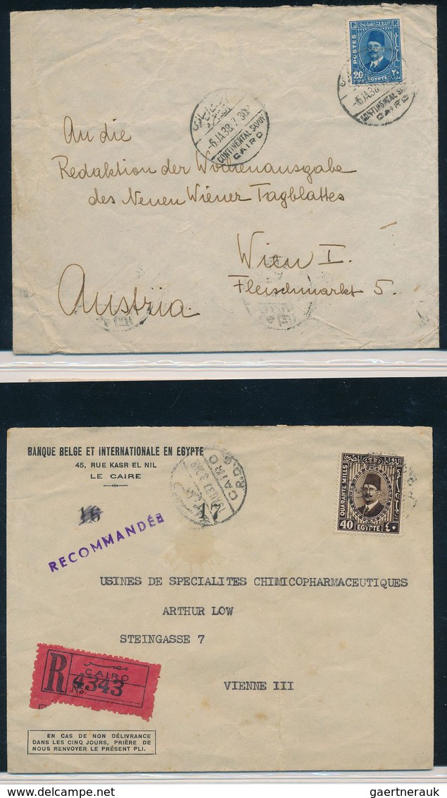 Br Ägypten: 1882-1953, Collection of more than 80 covers and cards, with a lot of good frankings (from