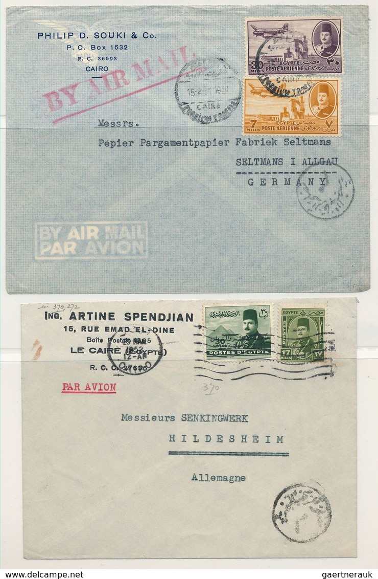 Br Ägypten: 1882-1953, Collection of more than 80 covers and cards, with a lot of good frankings (from