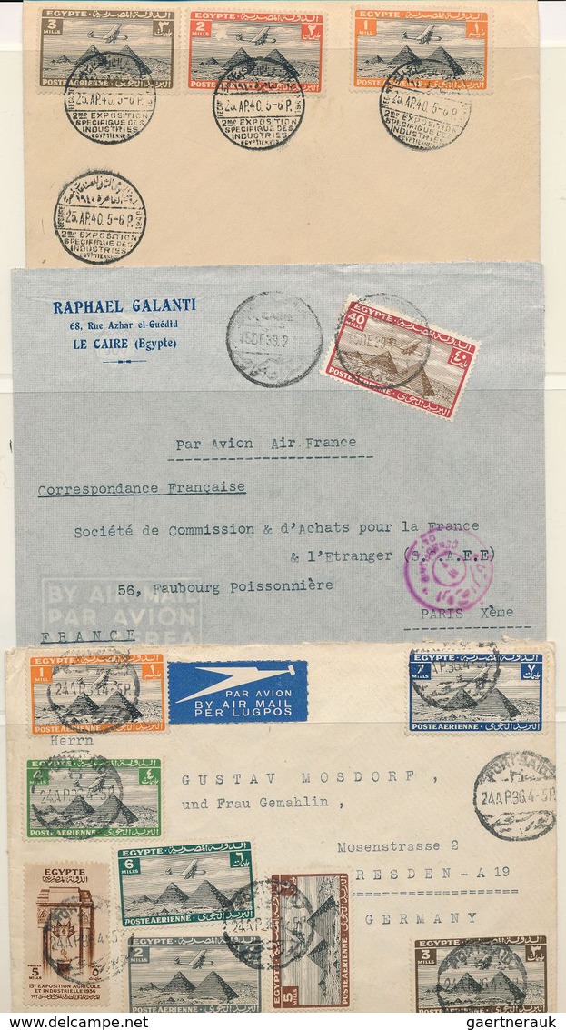 Br Ägypten: 1882-1953, Collection of more than 80 covers and cards, with a lot of good frankings (from