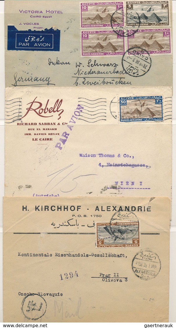 Br Ägypten: 1882-1953, Collection of more than 80 covers and cards, with a lot of good frankings (from