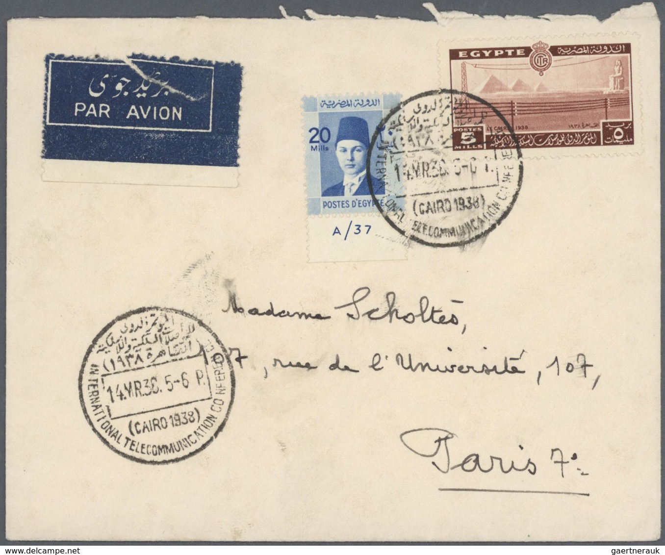 Br/GA Ägypten: 1899-50's Ca., Group Of 35 Selected Covers To Europe Or Domestic With Interesting Postmarks - 1915-1921 Protectorat Britannique