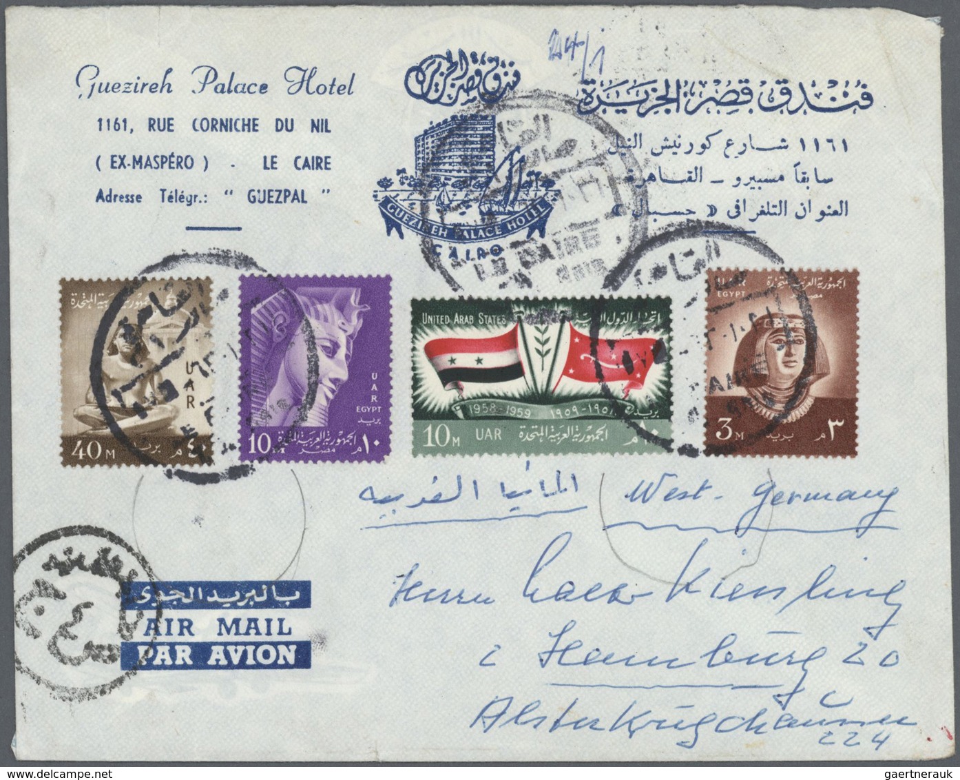 Br/GA Ägypten: 1899-50's ca., Group of 35 selected covers to Europe or domestic with interesting postmarks