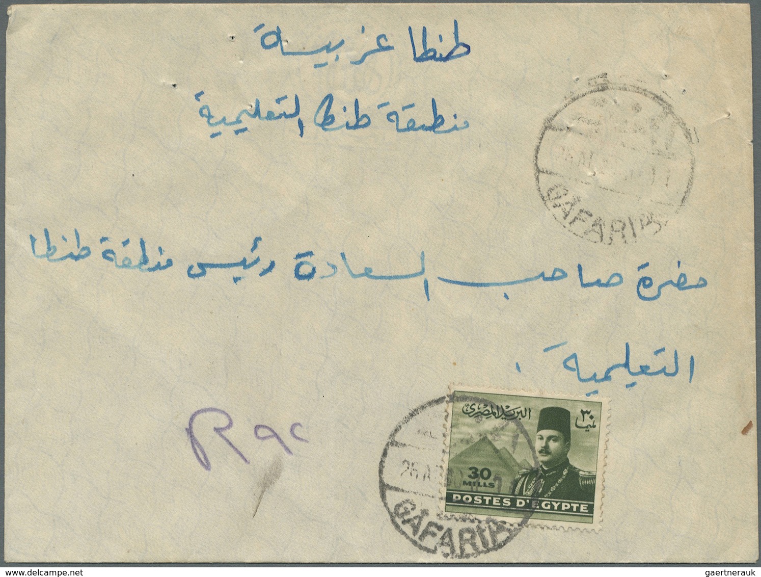 Br/GA Ägypten: 1899-50's ca., Group of 35 selected covers to Europe or domestic with interesting postmarks
