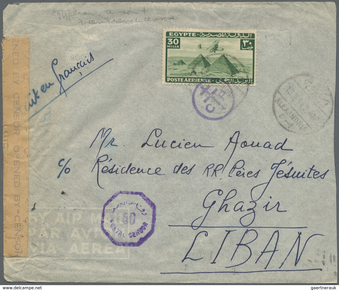 Br/GA Ägypten: 1907-1950: A Diverse Group Of 36 Covers, Postcards And Postal Stationery Items Including Ce - 1915-1921 Protectorat Britannique