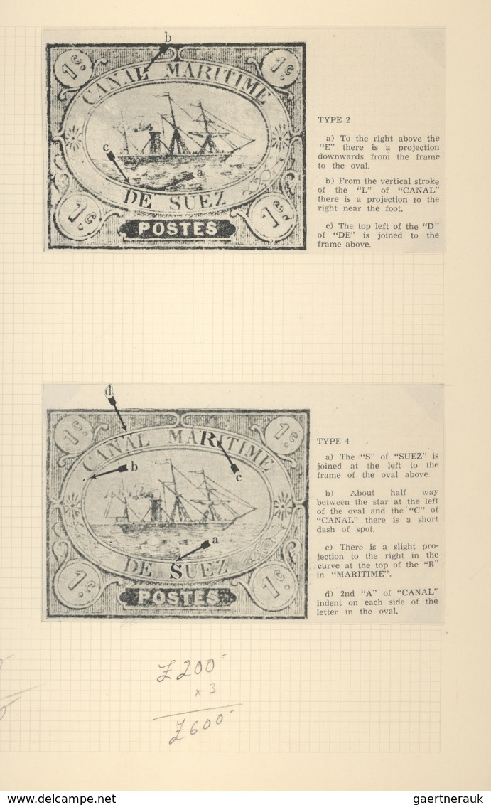 **/*/(*)/O Ägypten - Suez-Kanal-Gesellschaft: 1868: Specialized Collection Of More Than 420 Stamps And Many Ext - Autres & Non Classés