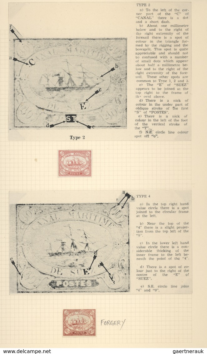 **/*/(*)/O Ägypten - Suez-Kanal-Gesellschaft: 1868: Specialized Collection Of More Than 420 Stamps And Many Ext - Autres & Non Classés