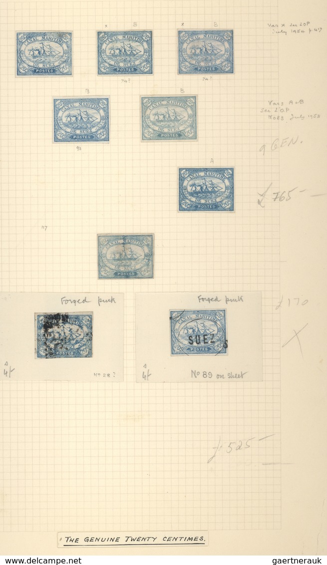 **/*/(*)/O Ägypten - Suez-Kanal-Gesellschaft: 1868: Specialized collection of more than 420 stamps and many ext