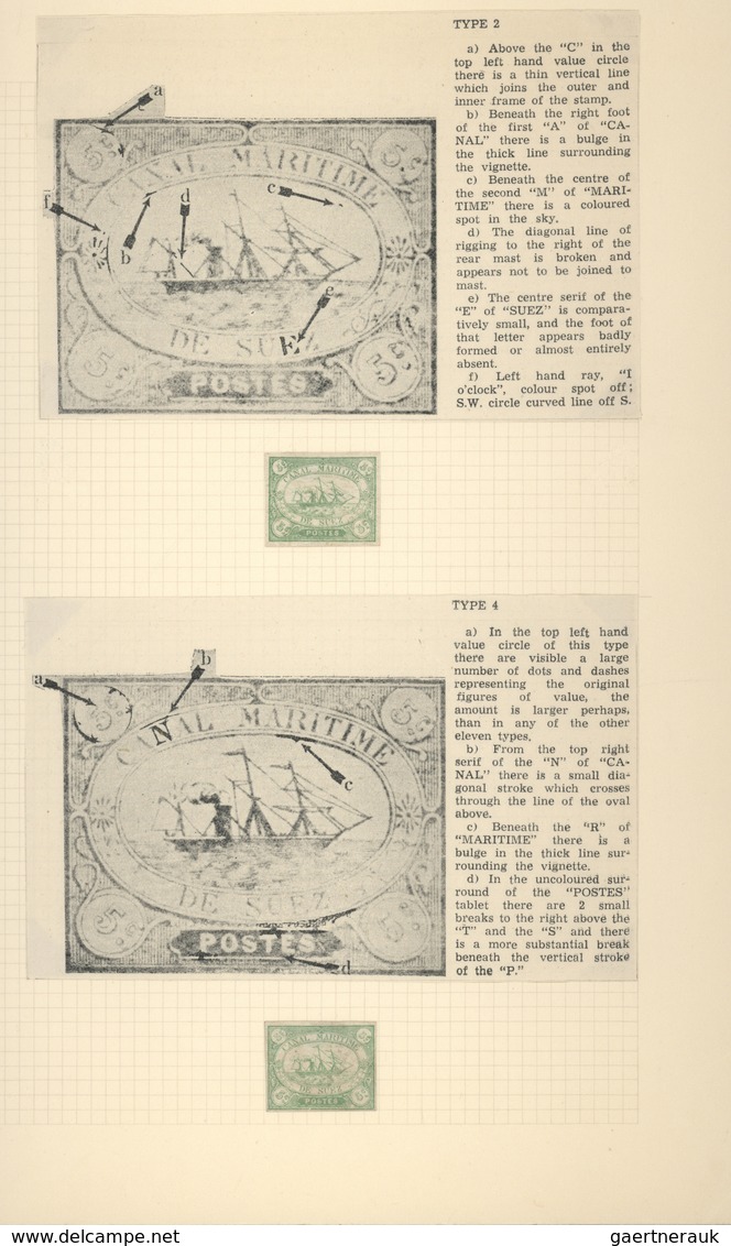 **/*/(*)/O Ägypten - Suez-Kanal-Gesellschaft: 1868: Specialized collection of more than 420 stamps and many ext