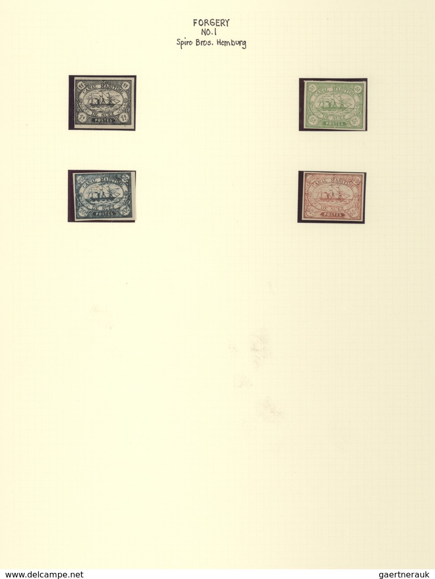 **/*/(*)/O Ägypten - Suez-Kanal-Gesellschaft: 1868: Specialized collection of more than 420 stamps and many ext