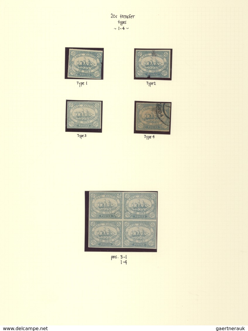 **/*/(*)/O Ägypten - Suez-Kanal-Gesellschaft: 1868: Specialized collection of more than 420 stamps and many ext