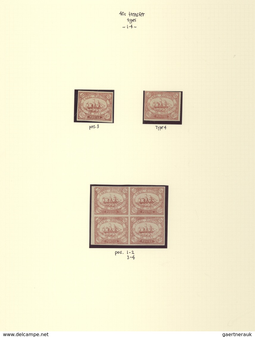 **/*/(*)/O Ägypten - Suez-Kanal-Gesellschaft: 1868: Specialized collection of more than 420 stamps and many ext