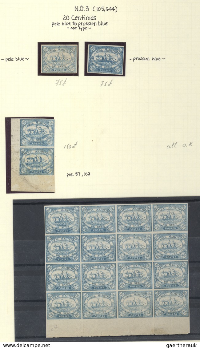 **/*/(*)/O Ägypten - Suez-Kanal-Gesellschaft: 1868: Specialized collection of more than 420 stamps and many ext