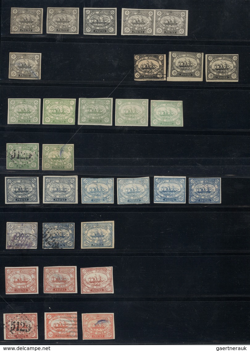 **/*/(*)/O Ägypten - Suez-Kanal-Gesellschaft: 1868: Specialized collection of more than 420 stamps and many ext