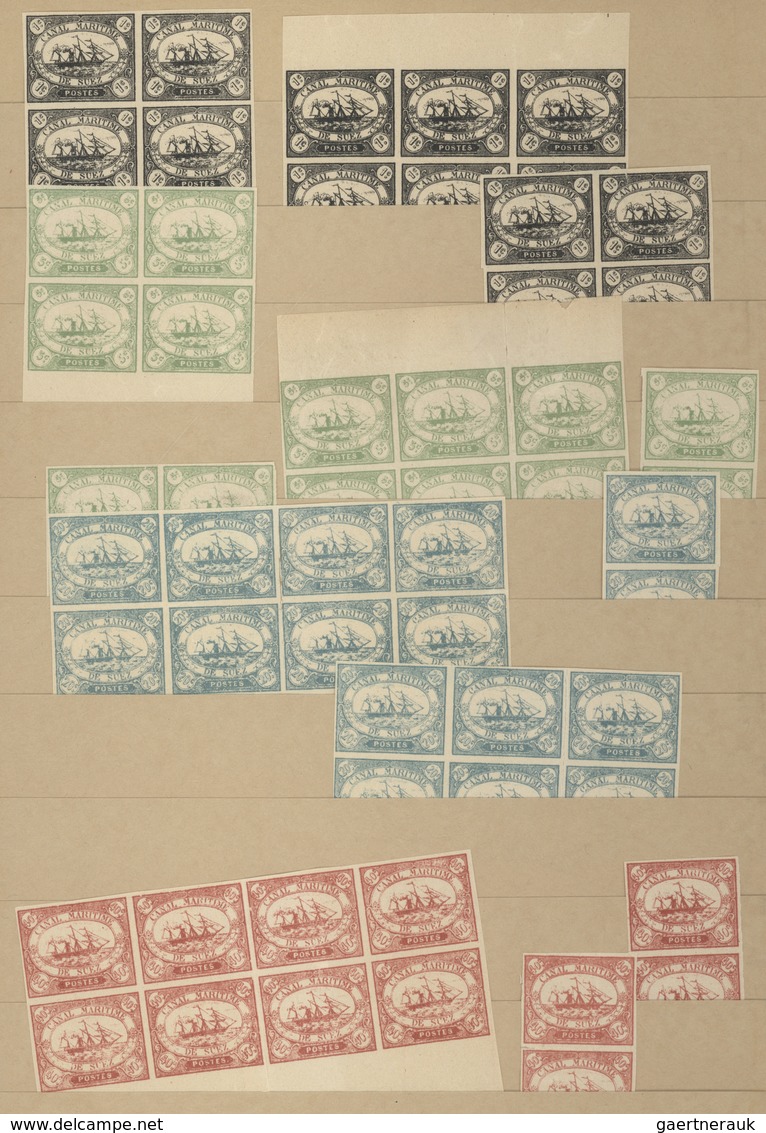 **/*/(*)/O Ägypten - Suez-Kanal-Gesellschaft: 1868: Specialized collection of more than 420 stamps and many ext