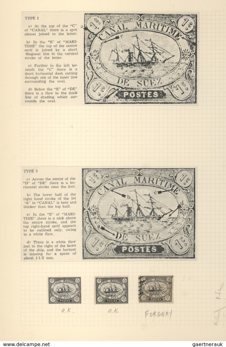 **/*/(*)/O Ägypten - Suez-Kanal-Gesellschaft: 1868: Specialized collection of more than 420 stamps and many ext