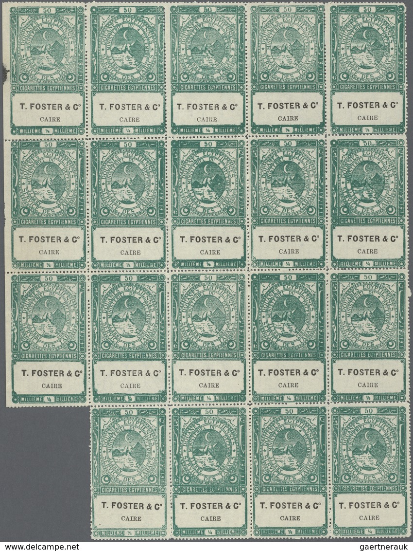 (*) Ägypten - Besonderheiten: 1890s, FISCALS "Cigarette Stamps", Accumulation Of Apprx. 310 Stamps Withi - Sonstige & Ohne Zuordnung