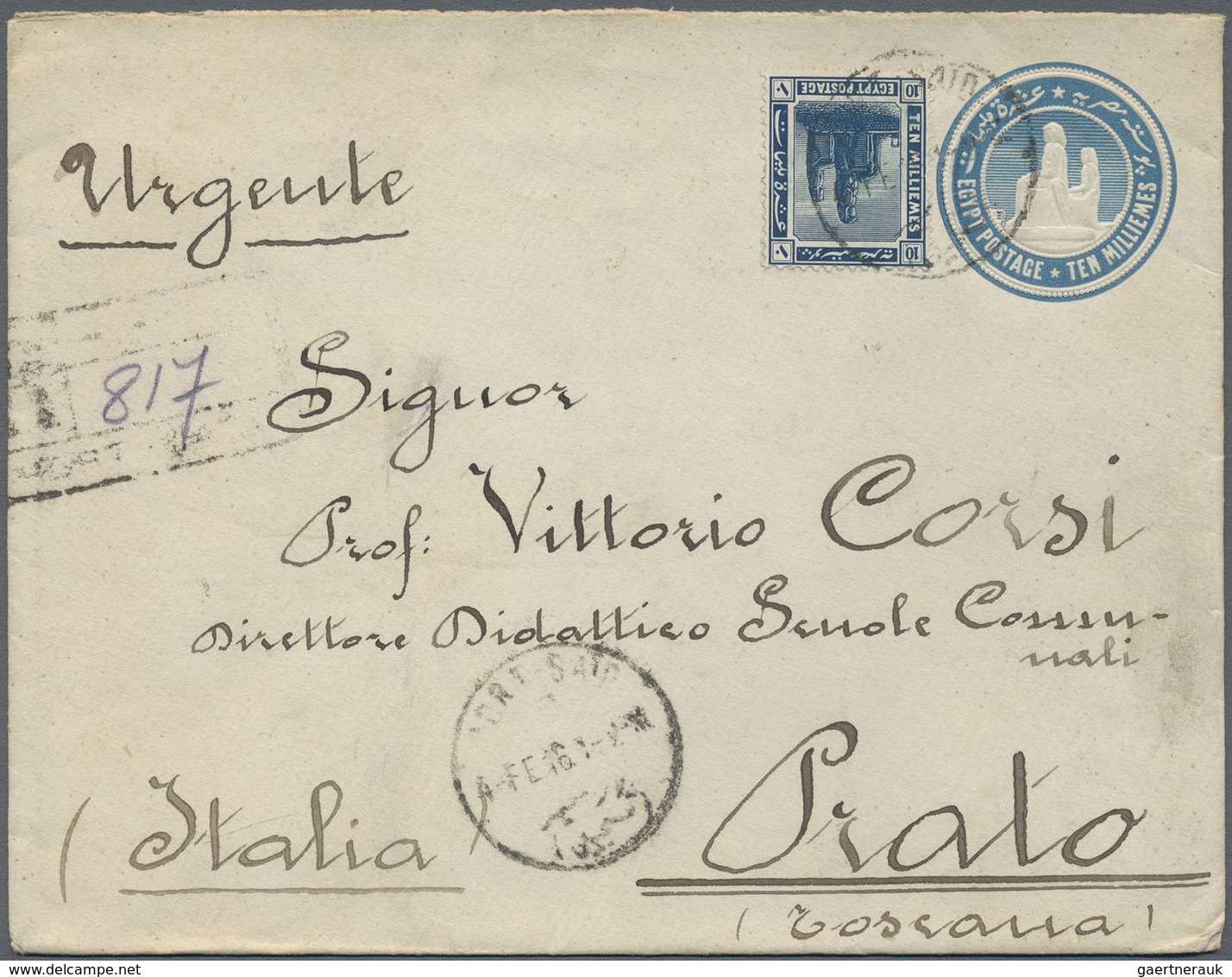 GA Ägypten - Ganzsachen: 1879-1945: Collection of 45 postal stationery items, all used postally, with p