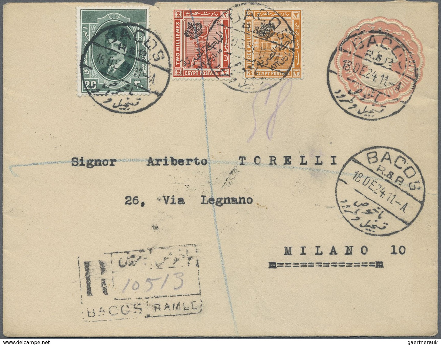 GA Ägypten - Ganzsachen: 1879-1945: Collection of 45 postal stationery items, all used postally, with p