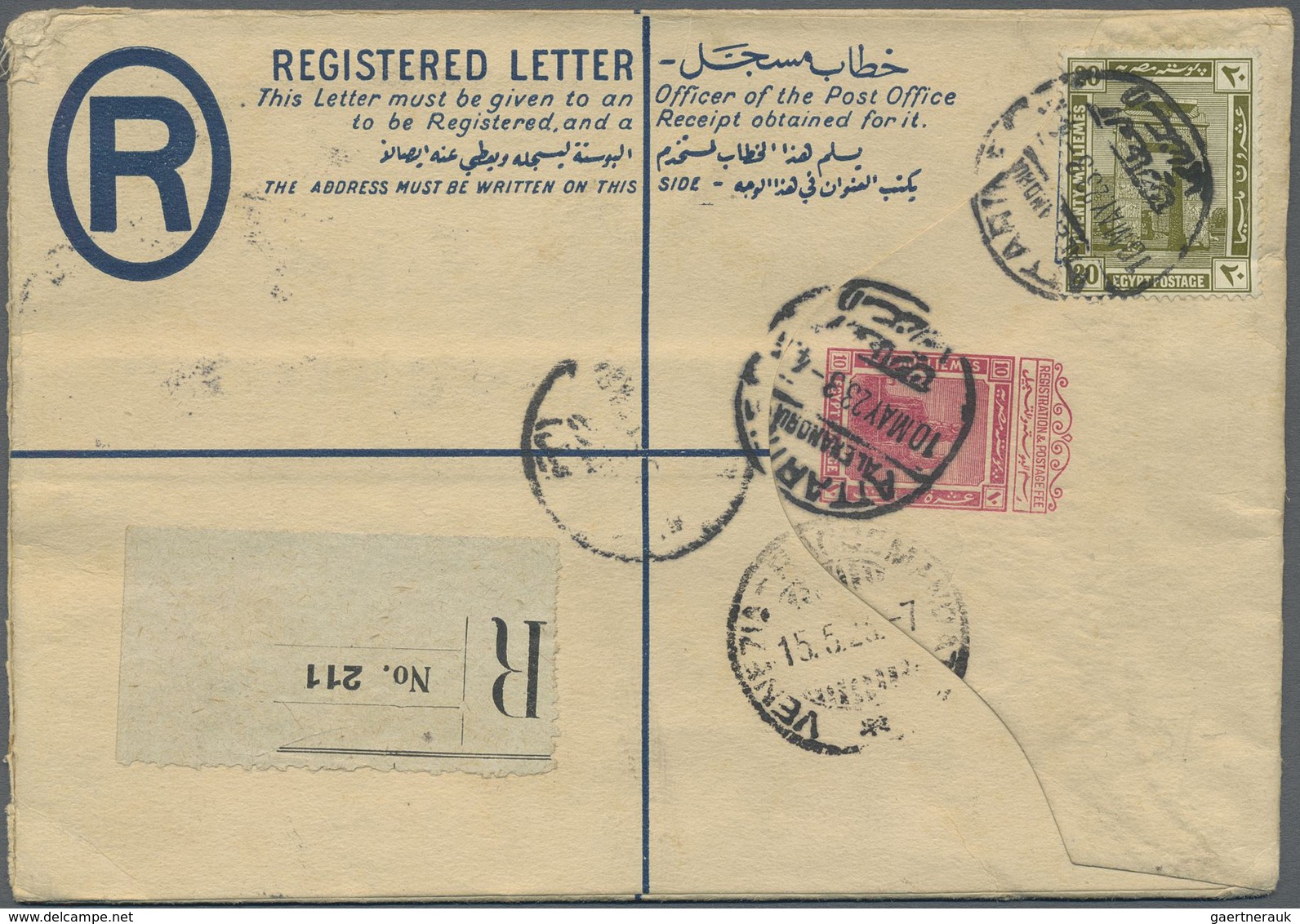 GA Ägypten - Ganzsachen: 1879-1945: Collection of 45 postal stationery items, all used postally, with p