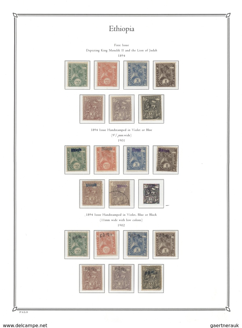 **/*/O Äthiopien: 1894-1964, Comprehensive Collection In PALO Album Mint And Used, Including Early Overprin - Ethiopie