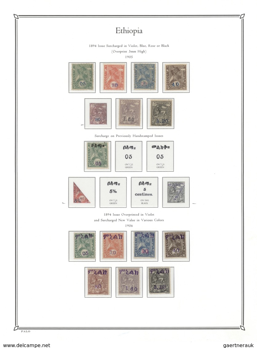 **/*/O Äthiopien: 1894-1964, Comprehensive Collection In PALO Album Mint And Used, Including Early Overprin - Ethiopie