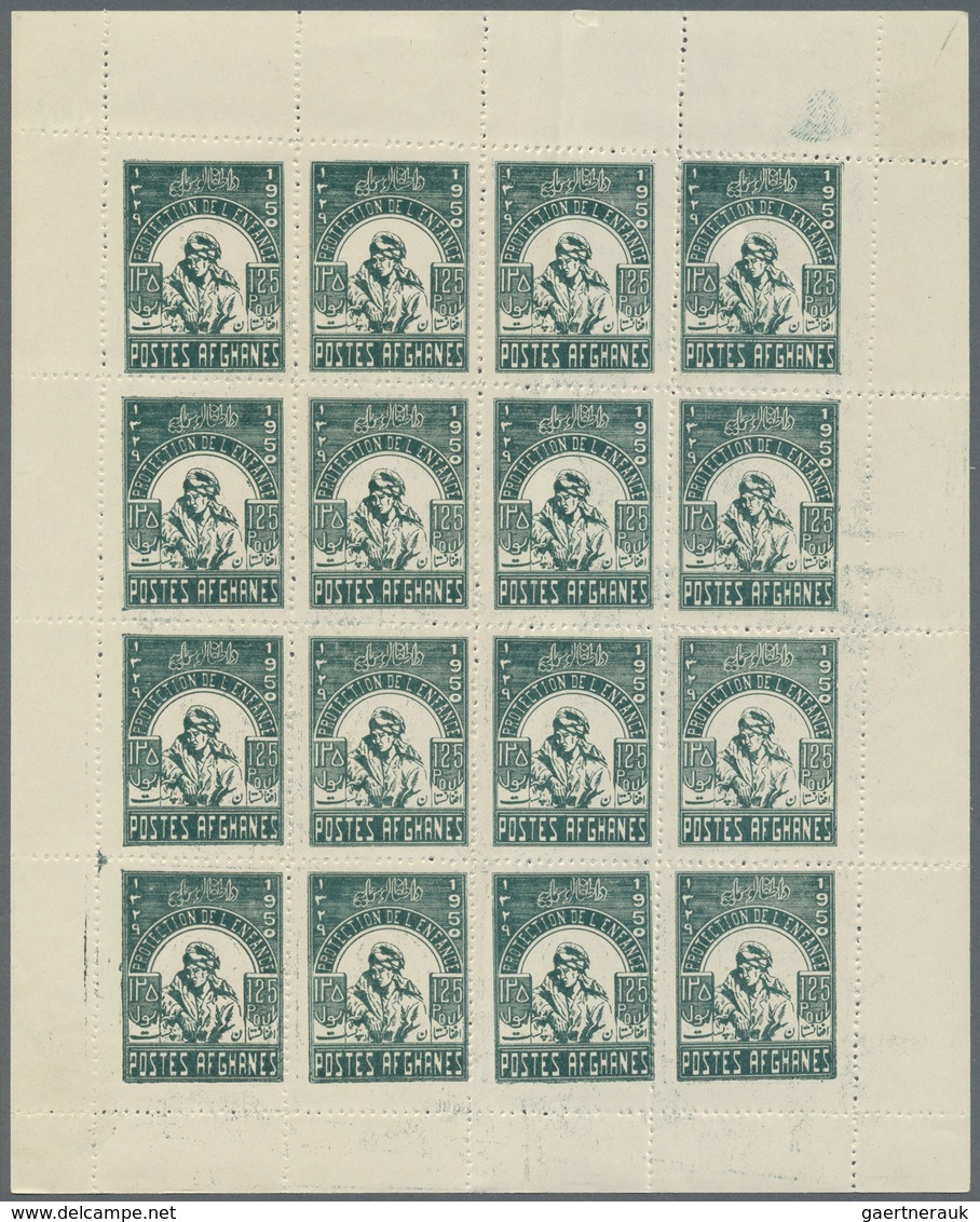 ** Afghanistan: 1898/1966 (ca.), extremely valuable and impressing holding of large units/sheets and so