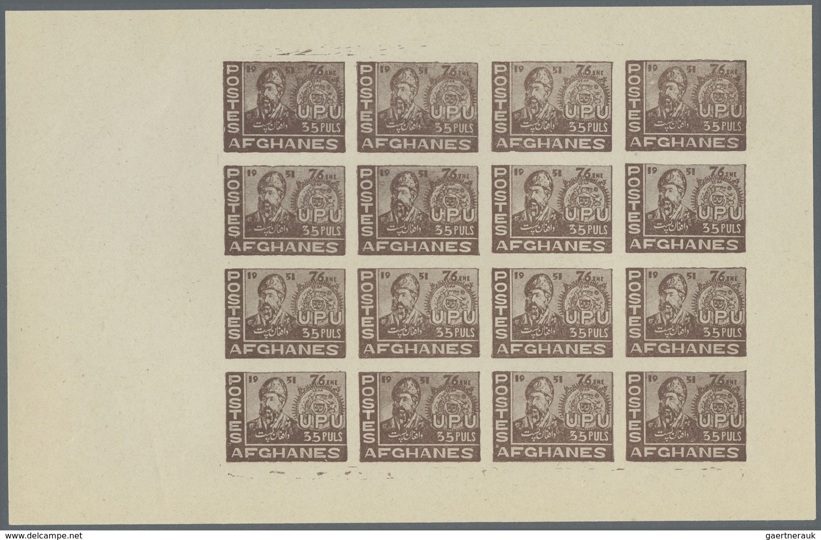 ** Afghanistan: 1898/1966 (ca.), extremely valuable and impressing holding of large units/sheets and so