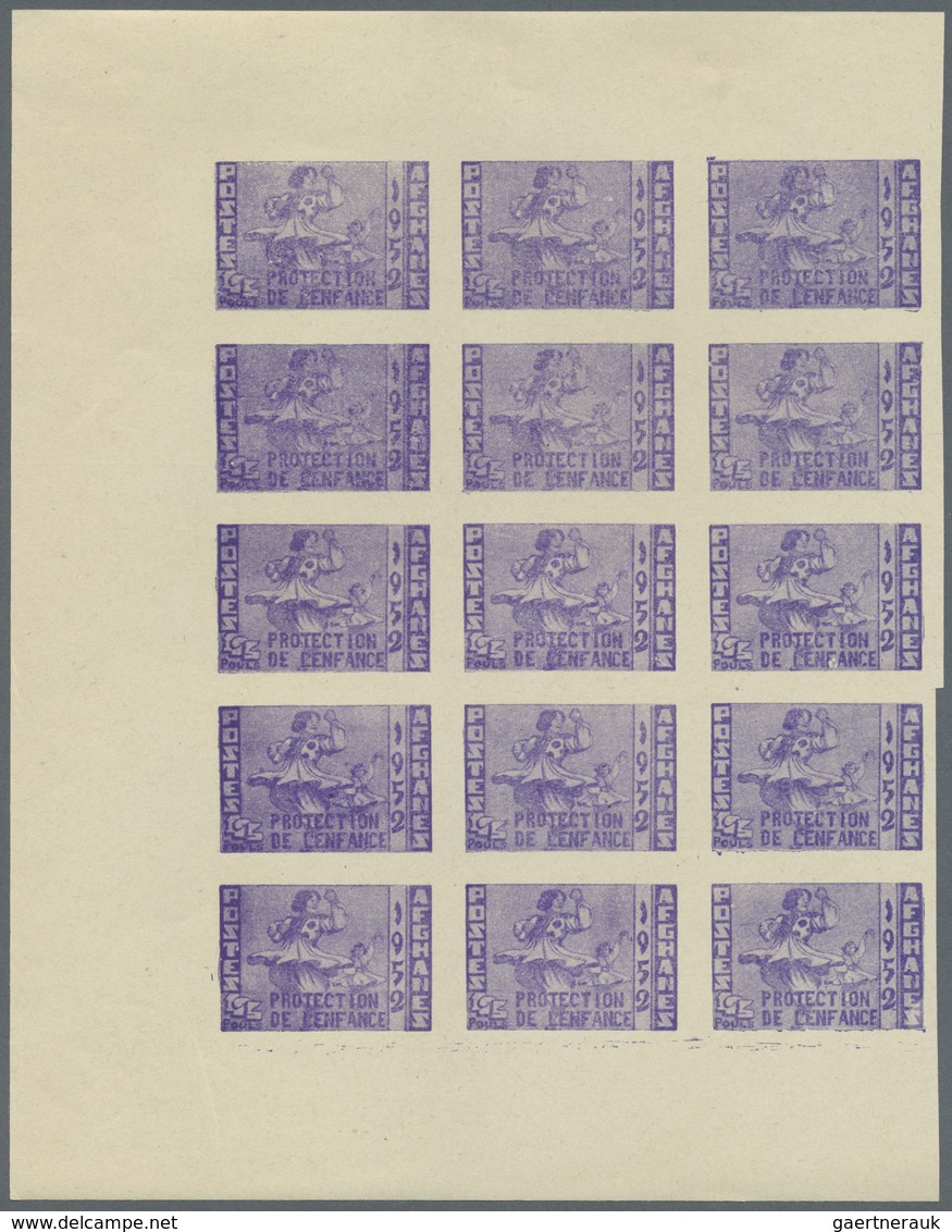 ** Afghanistan: 1898/1966 (ca.), extremely valuable and impressing holding of large units/sheets and so