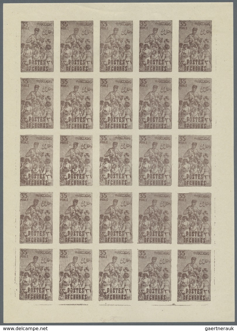 ** Afghanistan: 1898/1966 (ca.), extremely valuable and impressing holding of large units/sheets and so