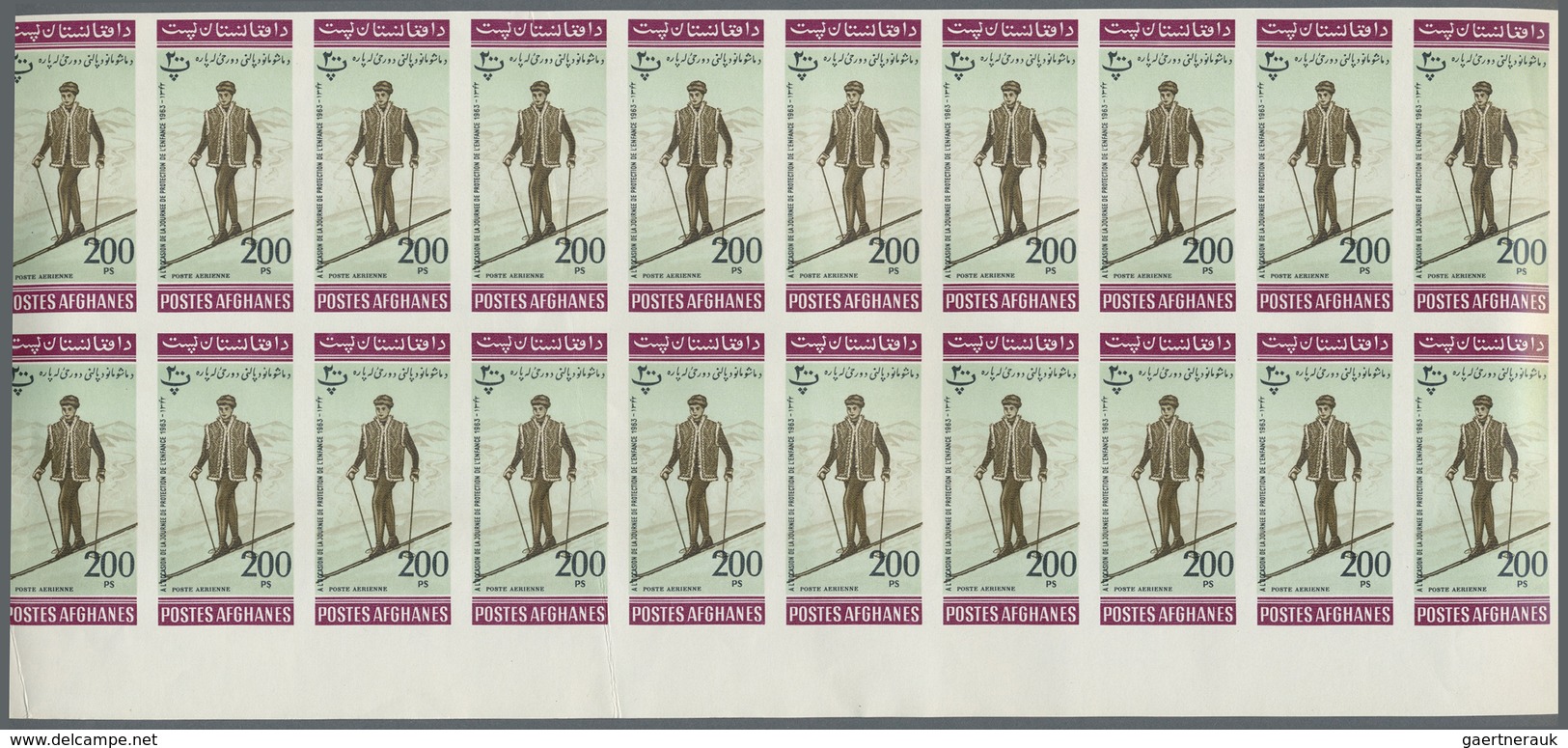 ** Afghanistan: 1898/1966 (ca.), extremely valuable and impressing holding of large units/sheets and so