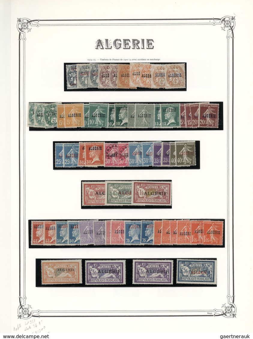 */**/O Algerien: 1924/1958, Mainly Mint Collection On Yvert Album Pages, Well Collected Throughout Incl. So - Autres & Non Classés