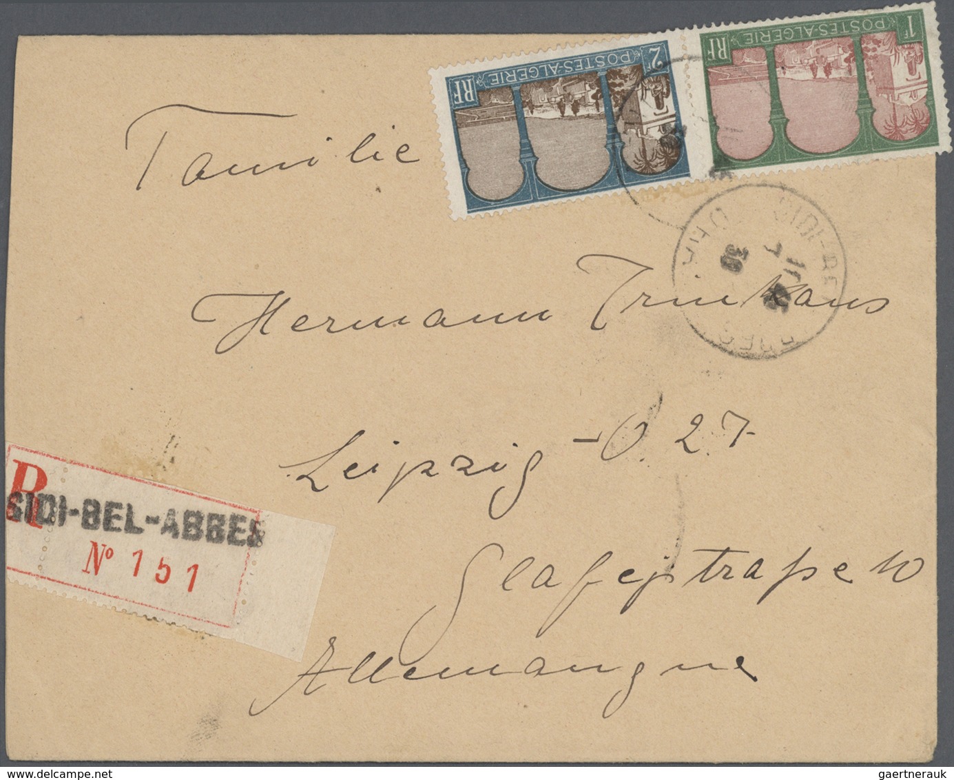 Br Algerien: 1927/1930, Group Of 17 Commercial Covers (incl. One Imcoming Cover From Germany), Also Reg - Autres & Non Classés