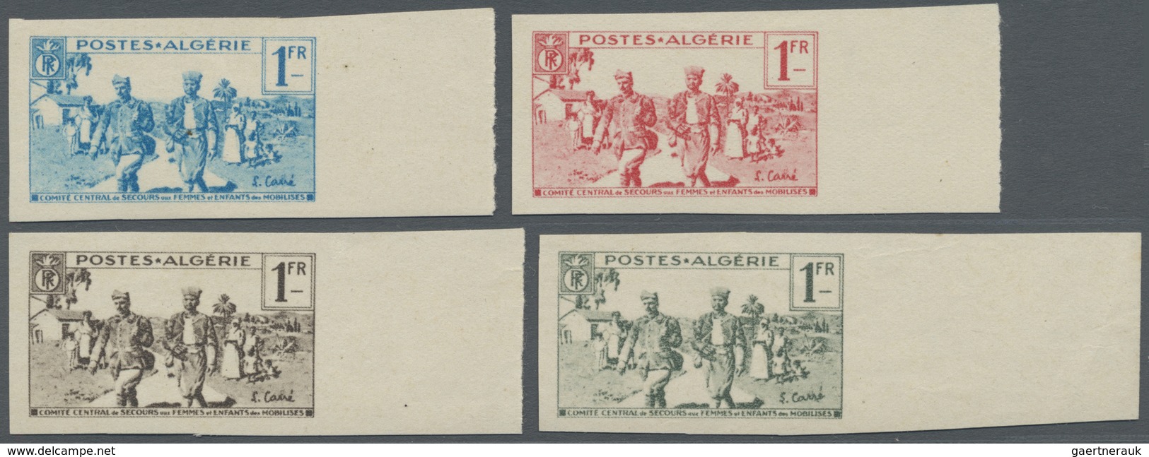 **/*/(*) Algerien: 1930/1958 (ca.), Mint Accumulation Of Apprx. 24o IMPERFORATE Stamps Incl. Better Items, Bl - Autres & Non Classés
