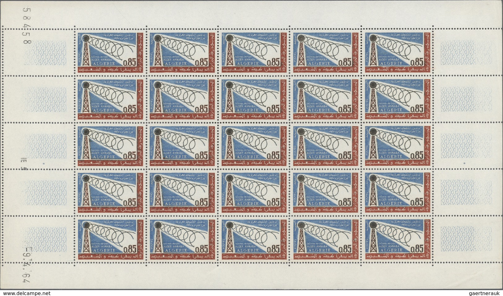 ** Algerien: 1936/1964 (ca.), Accumulation Of Half Or Complete Sheets In 7 Sheet Files With Several Int - Algeria (1962-...)