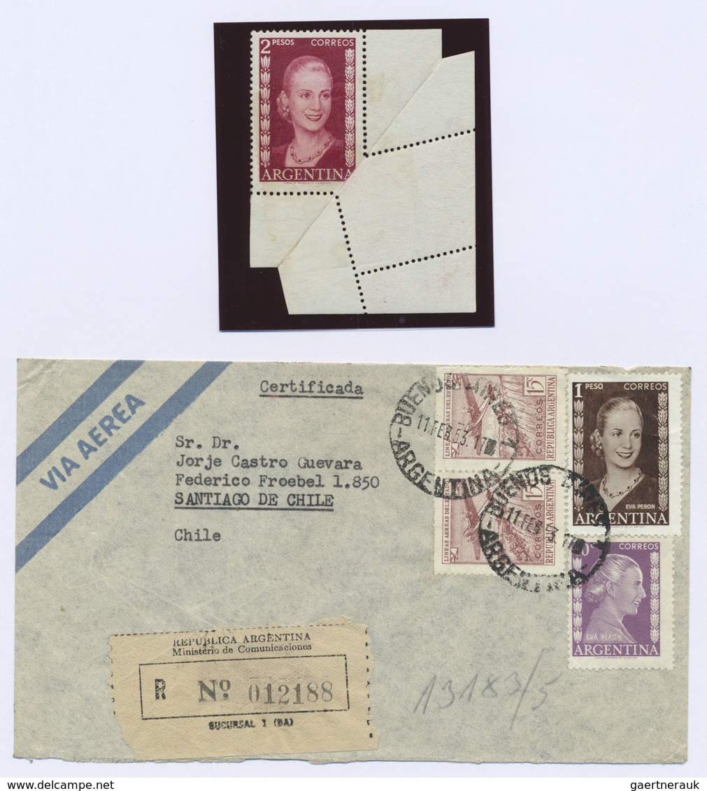 **/O/*/(*)/Br Argentinien: 1952/1955, specialised collection/accumulation of the "EVITA PERON" issues, several hun