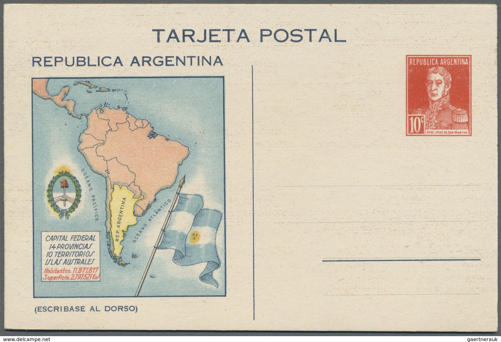 GA Argentinien - Ganzsachen: 1876/1952. Nice Collection Containing 362 Different, Unused Entires (postc - Entiers Postaux
