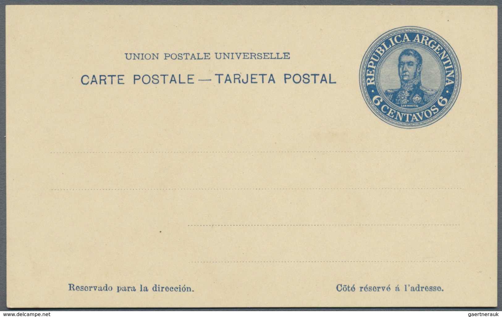 GA Argentinien - Ganzsachen: 1879/1947, collection of 80 different unused stationeries, comprising 24 l