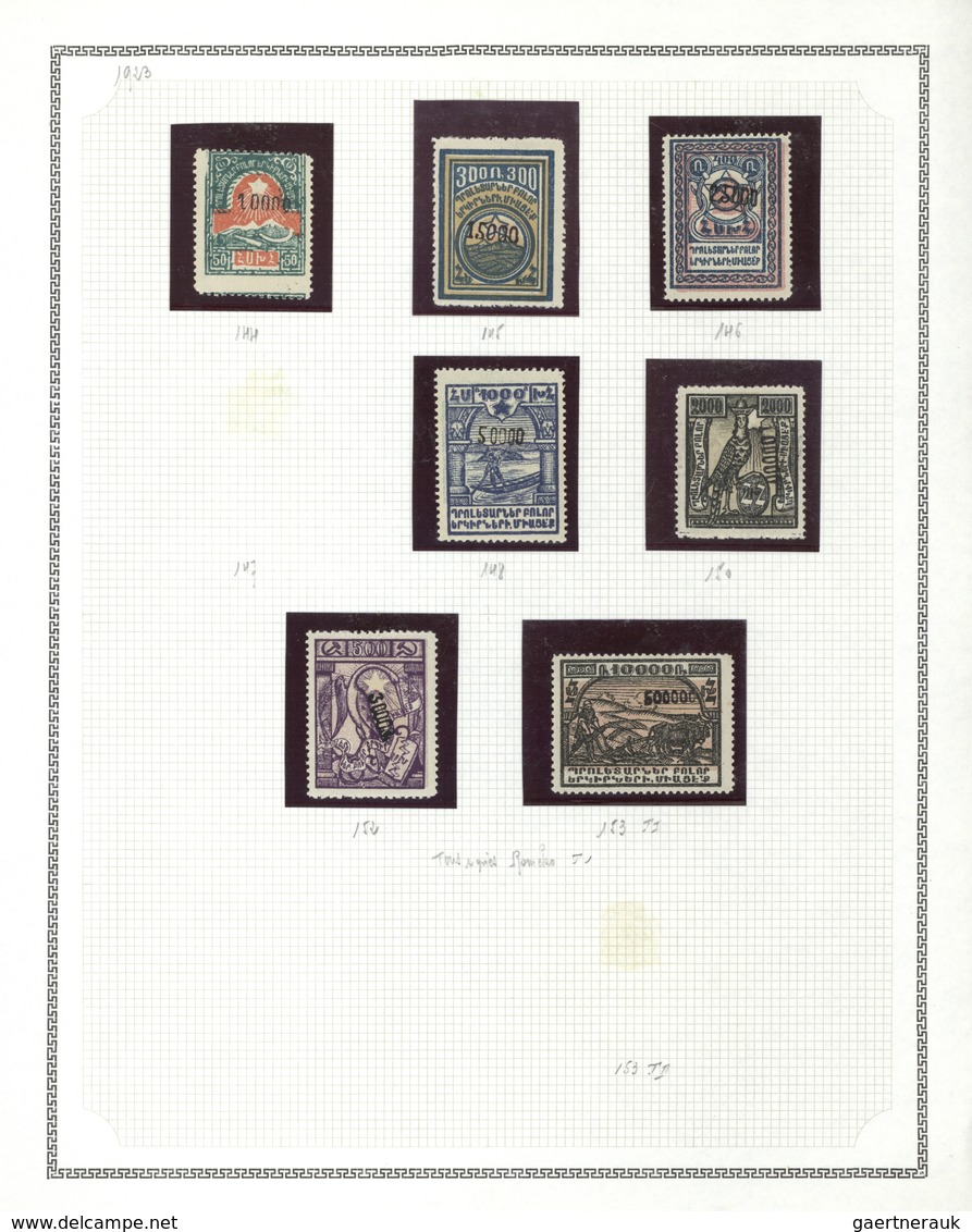 **/*/O/(*) Armenien: 1919/1923, Mainly Mint Collection Of Apprx. 540 Stamps (incl. Apprx. 290 Overprints), Neat - Arménie