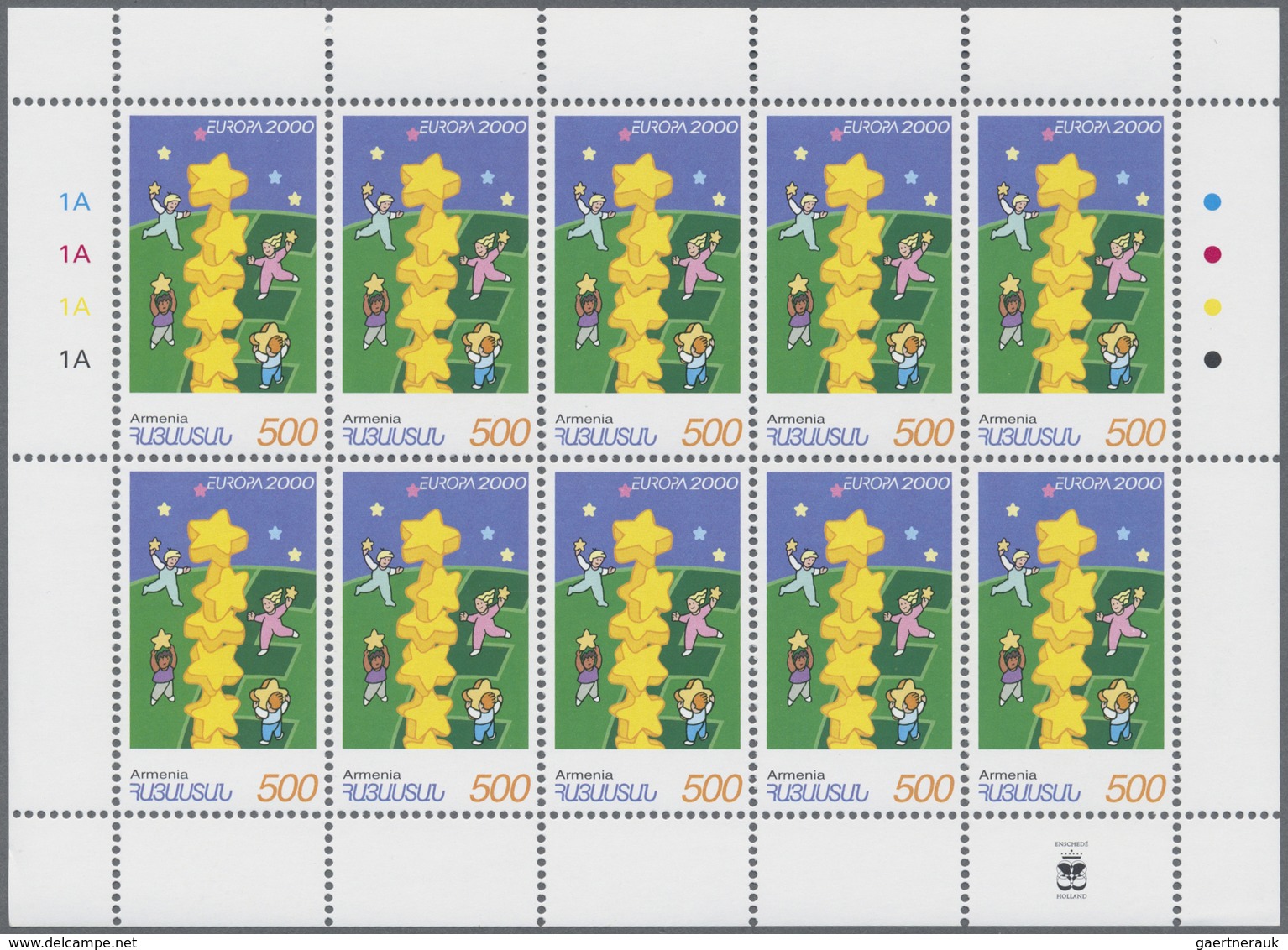** Armenien: 1998/2000, Stock Of The Europa Issues In Little Sheets Of 10 Per Stamp: 1998 (Michel No. 3 - Arménie