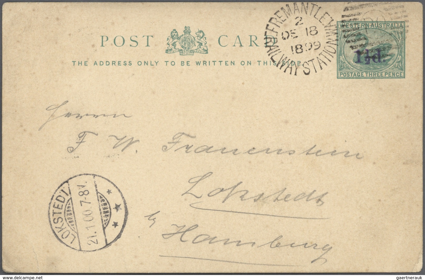 GA/Br Australische Staaten: 1897/1900 (ca.), Mainly Queensland And NSW, Covers (4), Used Stationery (13 In - Collections