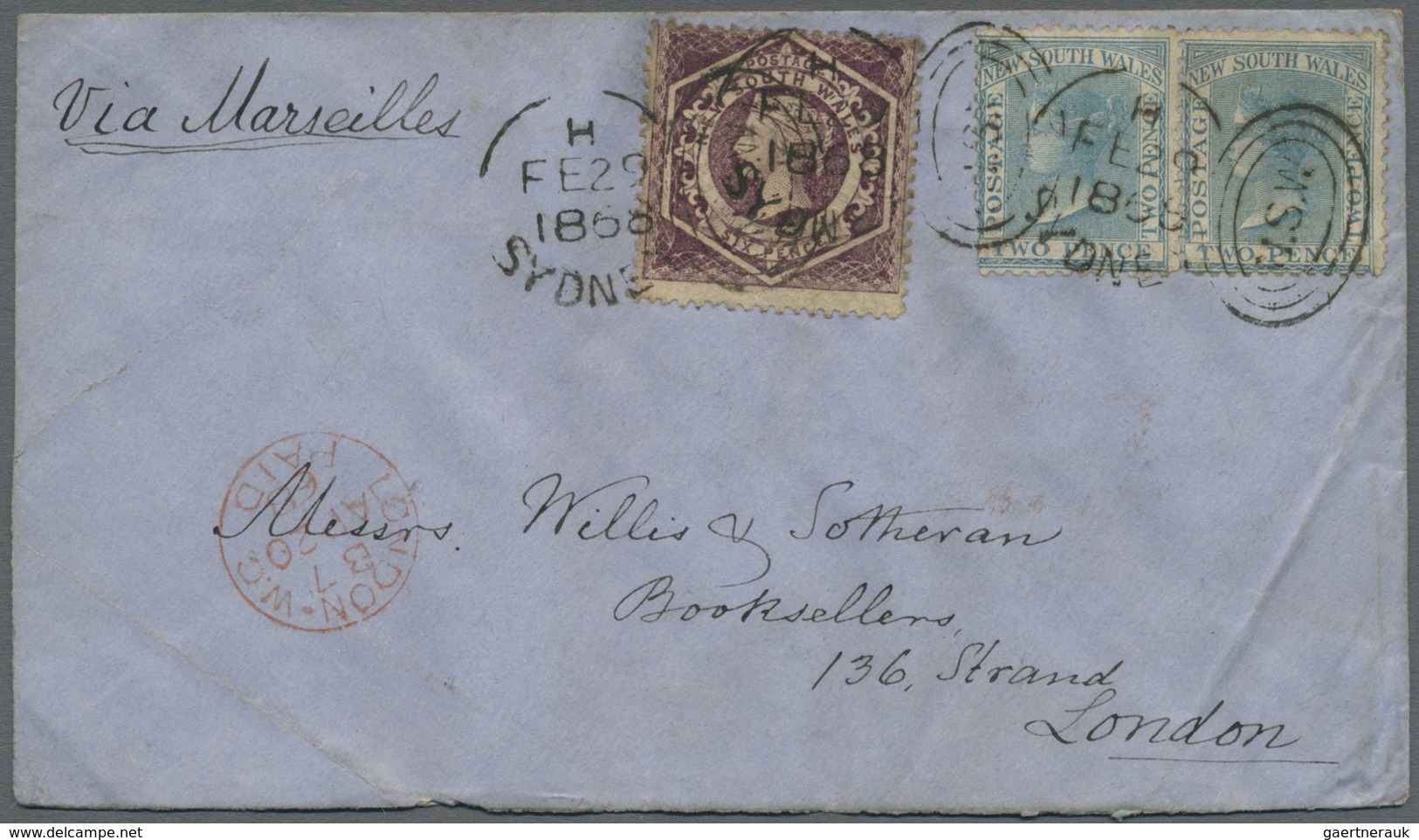 Br Neusüdwales: 1863/1888 (ca.), Accumulation Of 15 Covers To England Mostly At 6d. Rate But Also 8d. A - Lettres & Documents