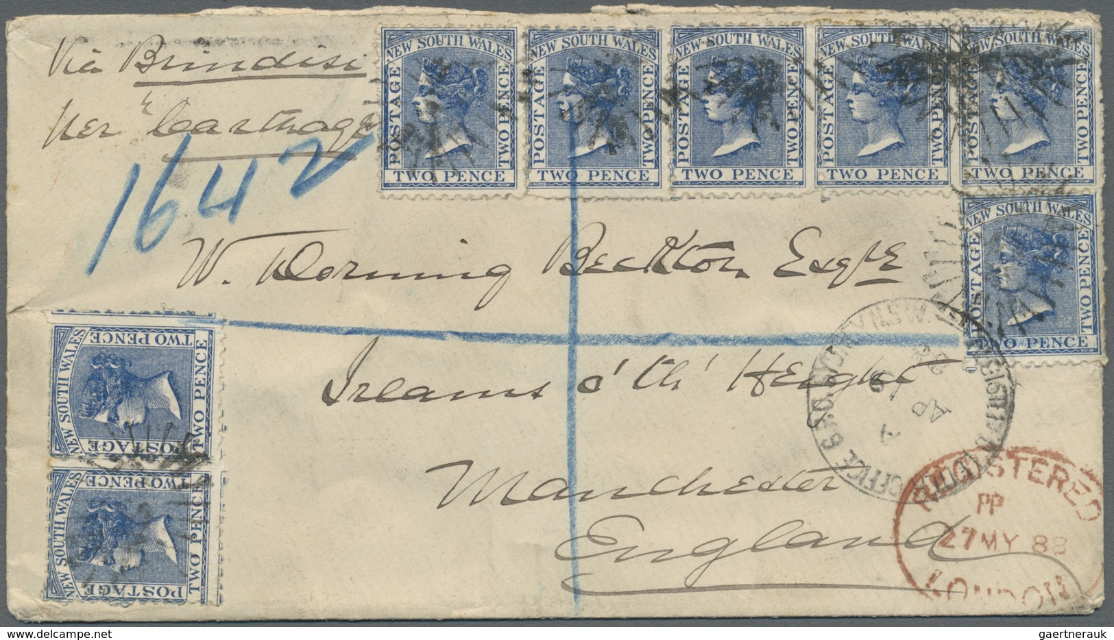 Br Neusüdwales: 1863/1888 (ca.), Accumulation Of 15 Covers To England Mostly At 6d. Rate But Also 8d. A - Lettres & Documents