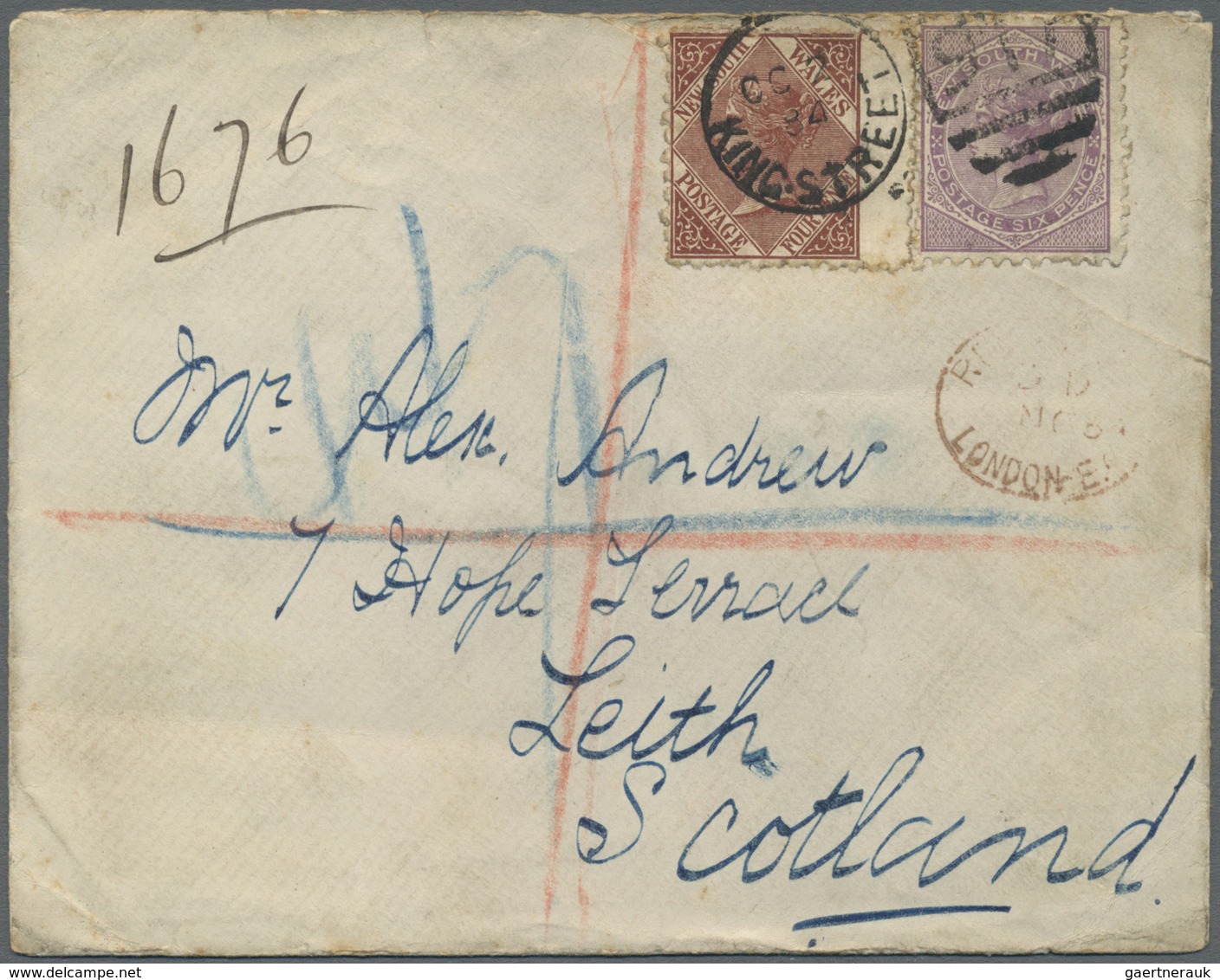 Br Neusüdwales: 1872/1889 (ca.), Accumulation Of 19 Covers To England Incl. Different Rates And Frankin - Lettres & Documents