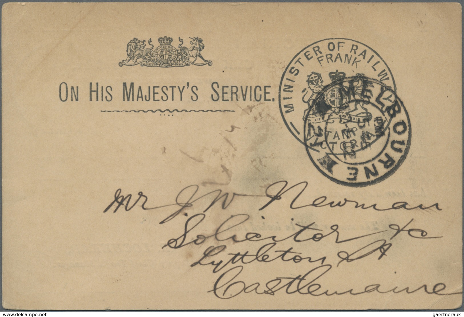 GA Victoria: 1876/1908 (ca.), POSTAL STATIONERY: Old Collection With About 145 Used And Unused Postcard - Covers & Documents