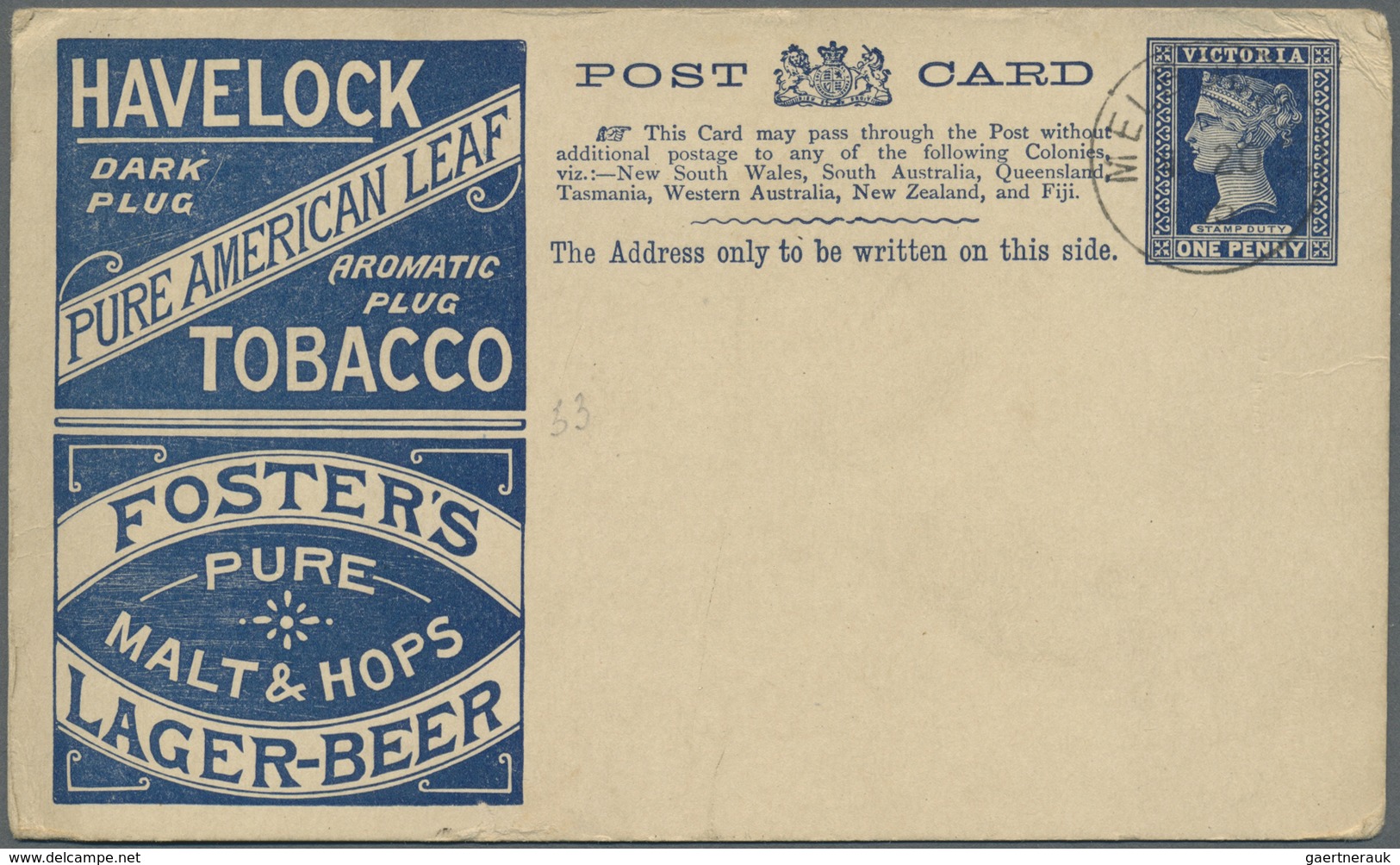 GA Victoria: 1876/1908 (ca.), POSTAL STATIONERY: Old Collection With About 145 Used And Unused Postcard - Lettres & Documents