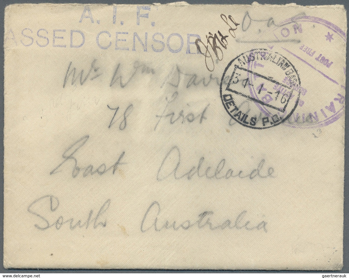 Br/GA Australien: 1910/1942, Australia/NZ, Group Of 20 Better Entires, Registered, Censored And Airmail, P - Autres & Non Classés
