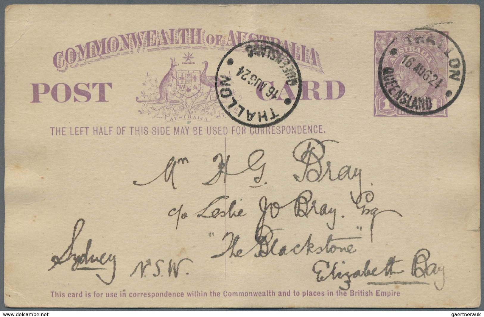 Br/GA Australien: 1910/1942, Australia/NZ, group of 20 better entires, registered, censored and airmail, P