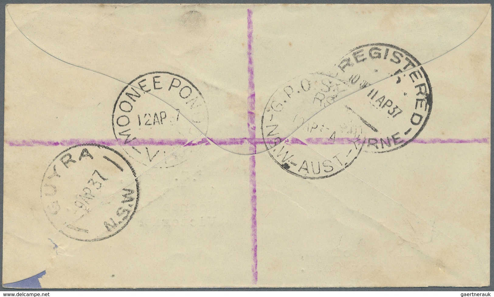 Br/GA Australien: 1910/1942, Australia/NZ, group of 20 better entires, registered, censored and airmail, P