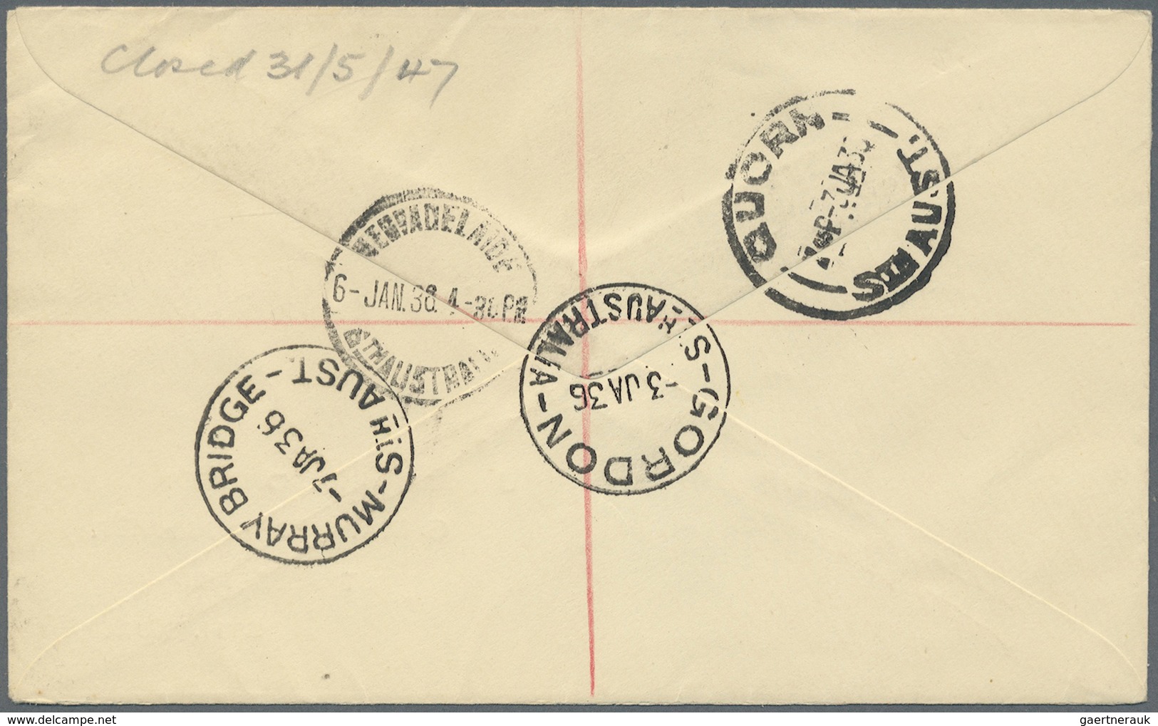 Br/GA Australien: 1910/1942, Australia/NZ, group of 20 better entires, registered, censored and airmail, P