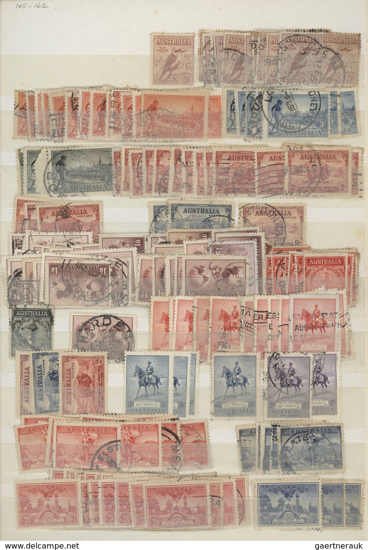 O/*/** Australien: 1913/1990, comprehensive accumulation in a thick stockbook with clear emphasis on the pr
